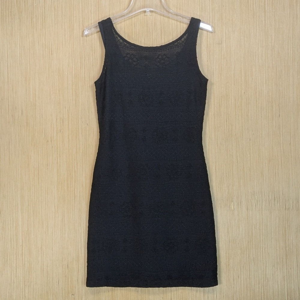Studio Y Black Floral Lace Overlay Slip Dress Cute Y2K Whimsygoth Women's Medium